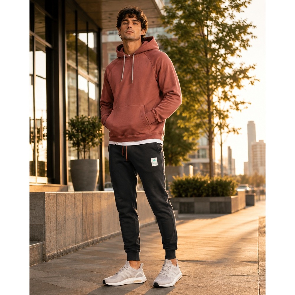 Myles Dusty Rose Hoodie Pullover Athleisure Minimalist Activewear XL
